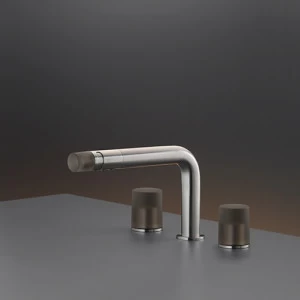 три отверстия смеситель с поворотным носиком для фонтанирует потока H. 220 мм. Цветные TechnoGel® ручки  UDT15 CEADESIGN