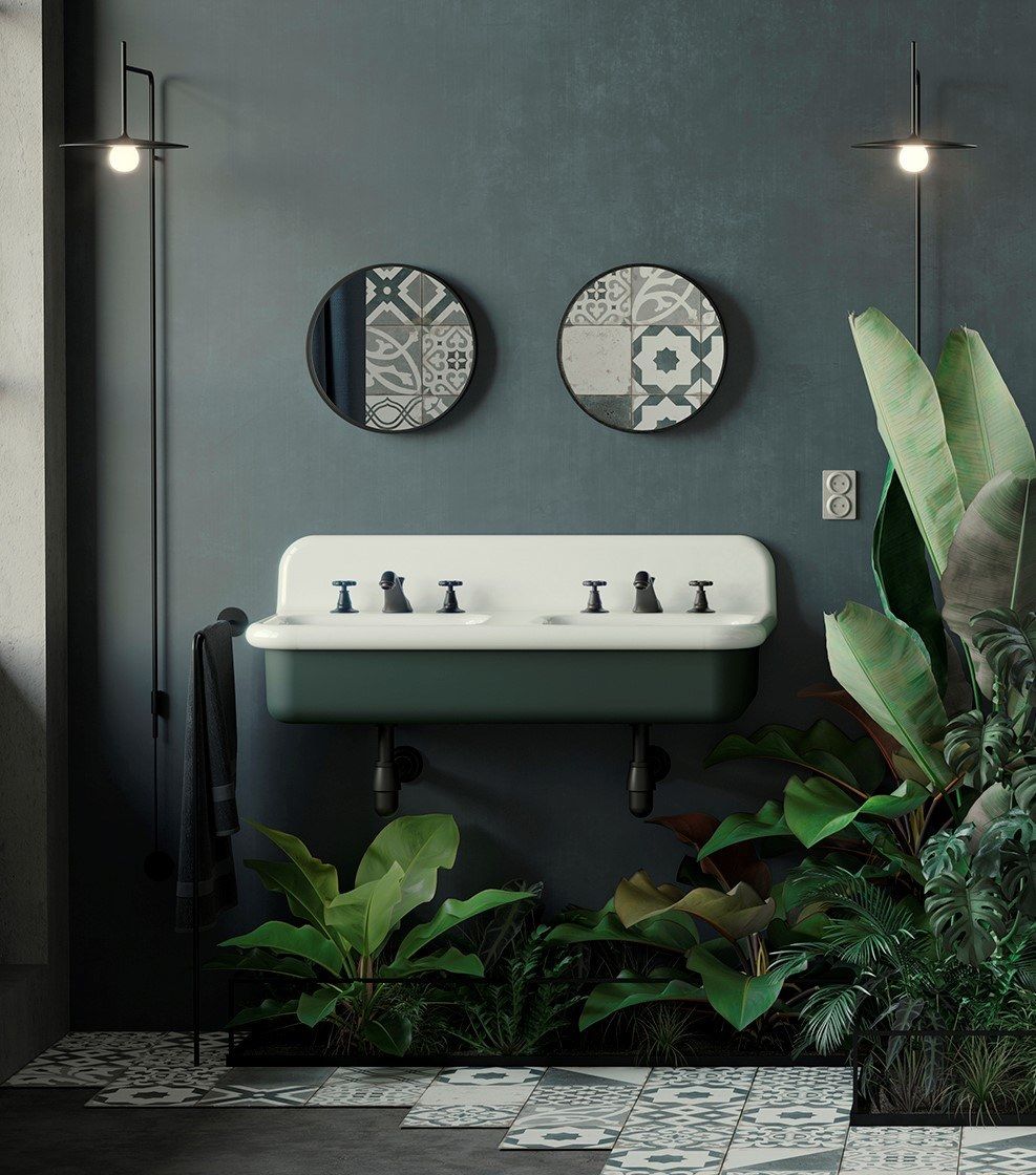 Керамическая прямоугольная двойная подвесная раковина BLEU PROVENCE True Colors Lite ARCH-00104012 - Вид №2