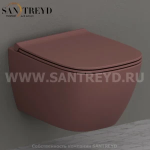 GNS03FR Подвесной унитаз настенный Розовый Ceramica Globo GENESIS Италия