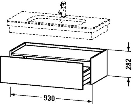 DS628202121 DuraStyle Шкафчик Орех темный декор Duravit - Вид №1