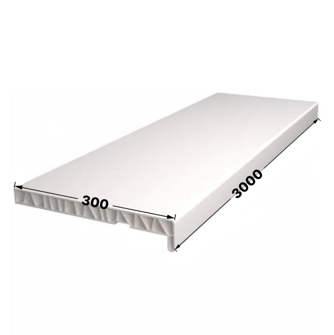 Подоконник ПВХ /белый/ 300х3000 STELLA STSR-1949