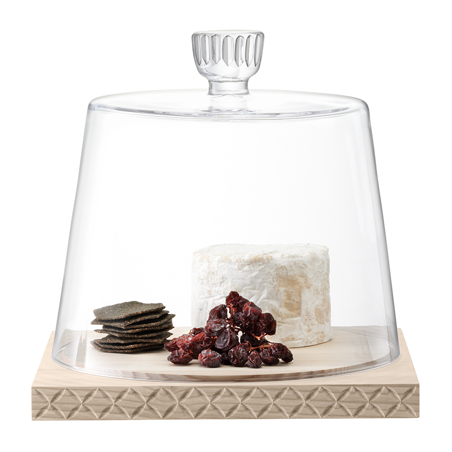 G1411-28-194 Блюдо из ясеня с крышкой tatra h27, d28.5 см LSA International  - Вид №2