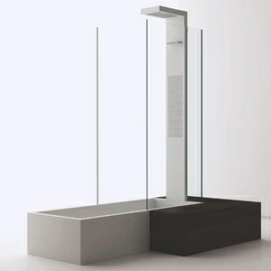 Moma Design Ванна из Corian с душевой колонной 1800х800х2200 Doccia Vasca белая