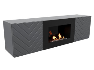 9101968 Биокамин с тумбой Firelight BFP/P-1400V черный