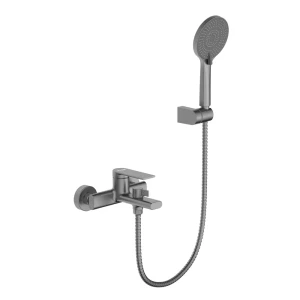 Смеситель для ванны Frap Arne однорычажный на ванну с лейкой и шлангом цвет графит