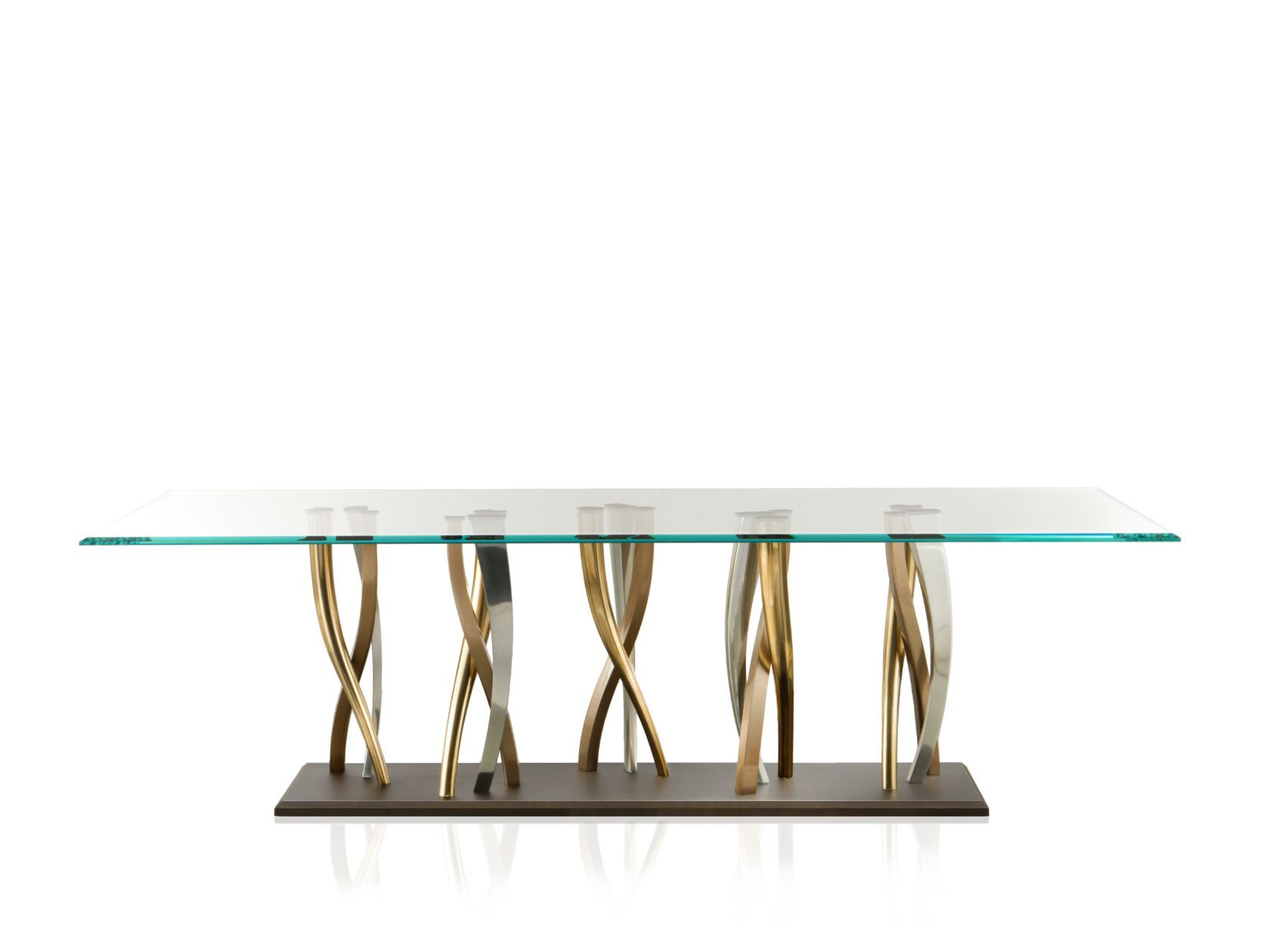 Изготовленный на заказ стеклянный обеденный стол Il Pezzo Mancante кусок 8 ARCH-00060737