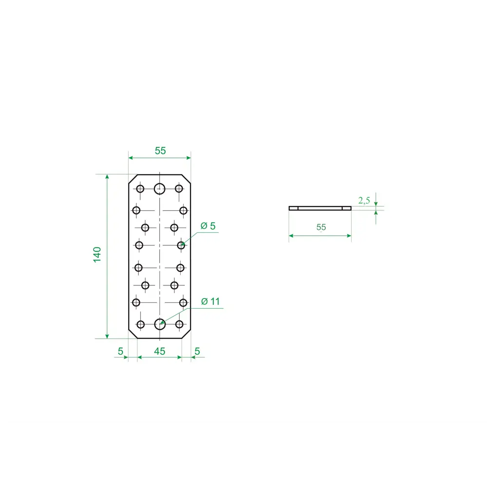Анкерная пластина 140x55x2.5 мм Santreyd STLM-2189218 - Вид №2
