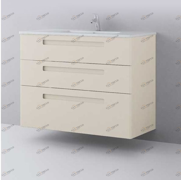 Avila Dos Тумба с раковиной PLUS 100 (3 ящика) Color 34 Paris Essentials 27013100120383N34