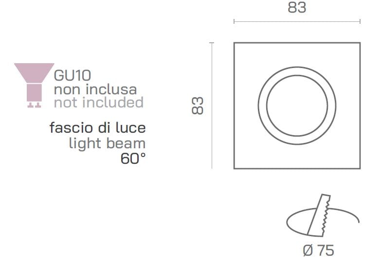 Алюминиевый квадратный прожектор Amarcords Flat ARCH-00052690 - Вид №13