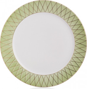 10585478 Herend Тарелка подстановочная 31см "Виктория.Универсальная" (зеленая, позолота) Фарфор, Керамика