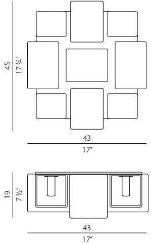 PANZERI Настенный светильник из дутого стекла Domino sun-id-1425773 - Вид №5