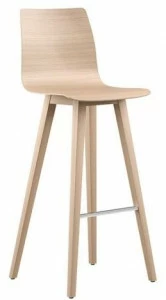 Brunner Высокий деревянный табурет со спинкой Fina