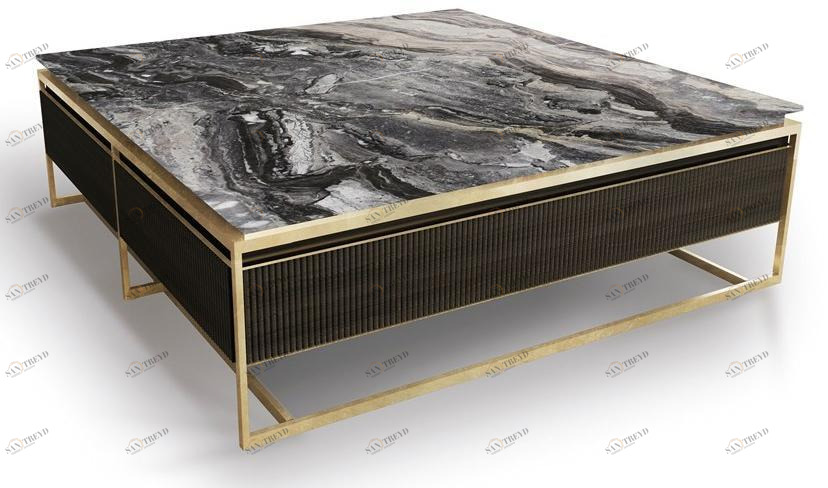 Visionnaire Низкий мраморный журнальный столик для гостиной Banner sun-id-1469211