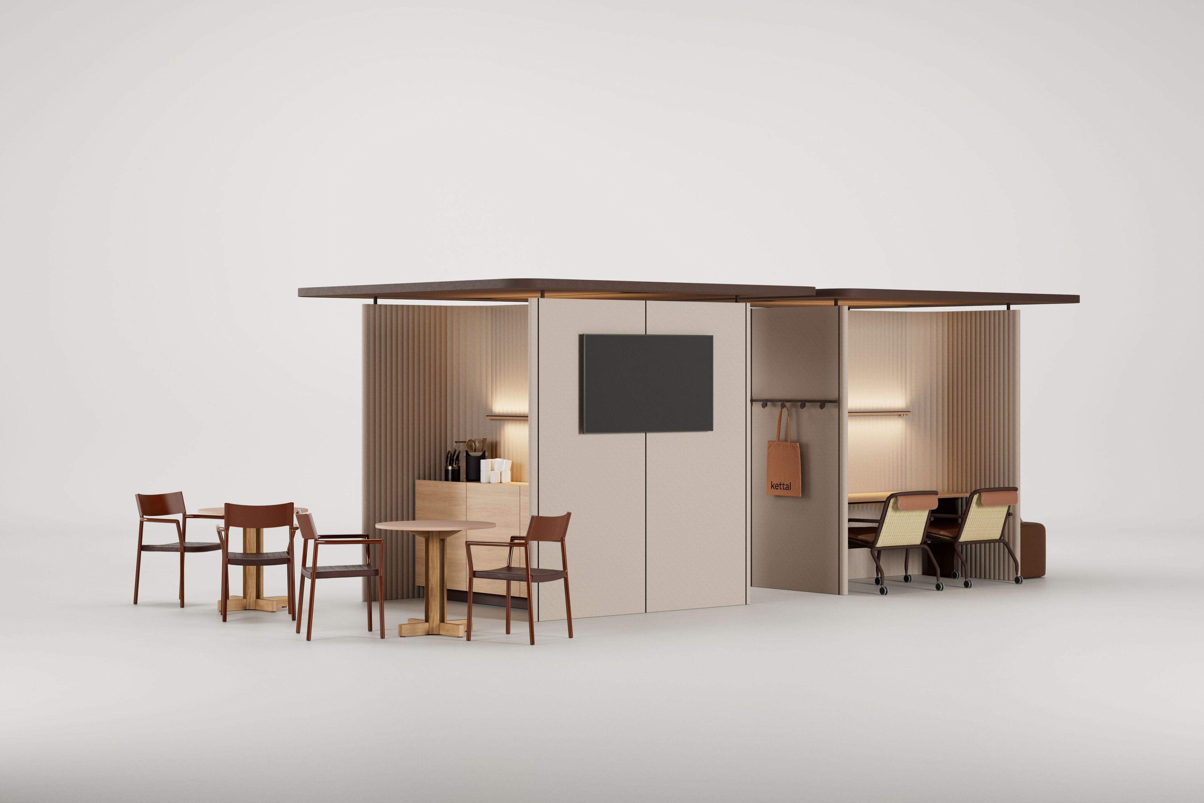 Офисный остров со встроенным освещением Kettal Pi ARCH-00118925 - Вид №6