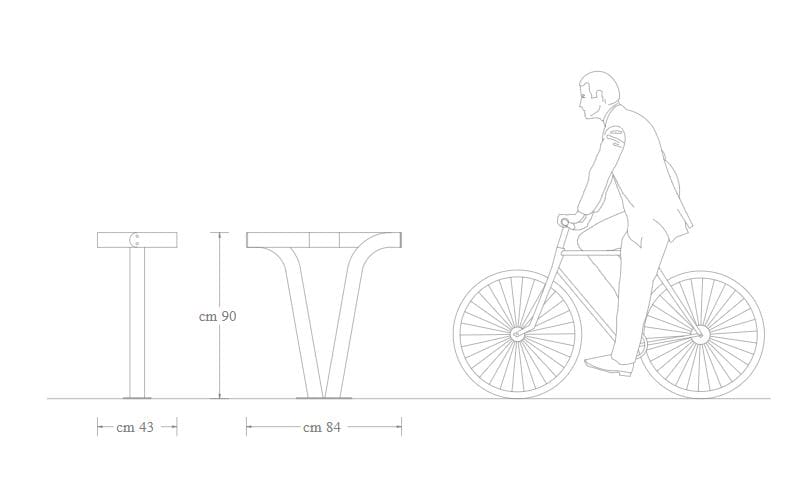Стойка для велосипедов из оцинкованной стали DIMCAR PLOMB ARCH-00060010 - Вид №2