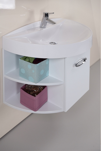 Тумба подвесная Onika РОДОС 75.01 с умывальником FST-75 ОНИКА 231955 - Вид №1