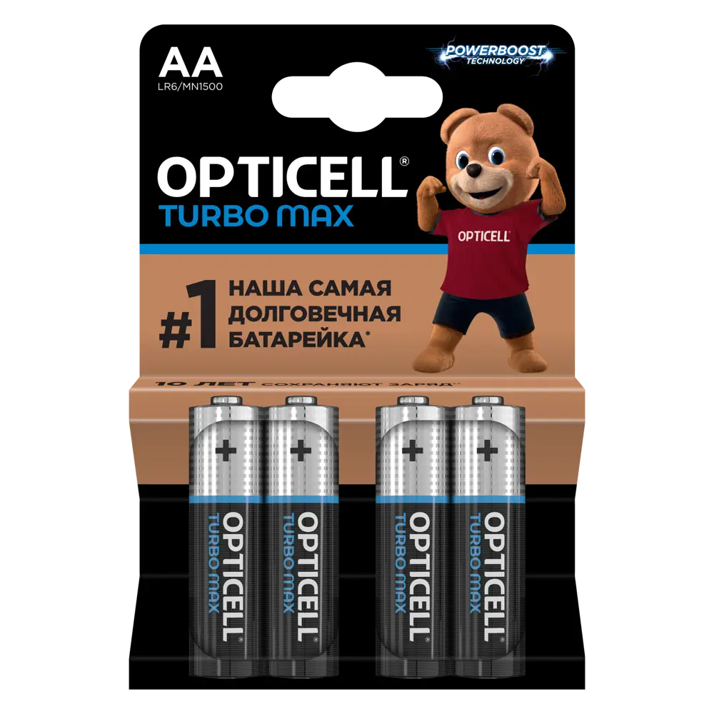 Батарейка алкалиновая Opticell Turbo Max LR06 AA 4 шт STLM-2029520