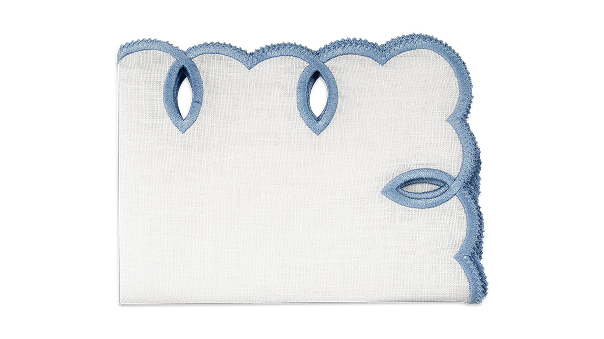 10677599 Truffle Bee Набор плейсматов прямоугольных Truffle Bee Etretat 39х47см, 2шт, бело-голубой, лен Ткань  - Вид №2