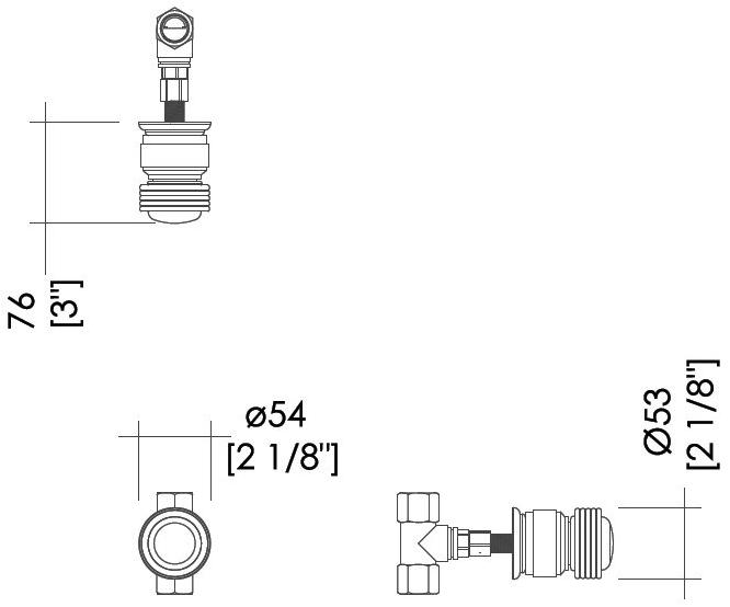 Devon&Devon Смеситель для раковины настенный Royal Exc-ry167 - Вид №1