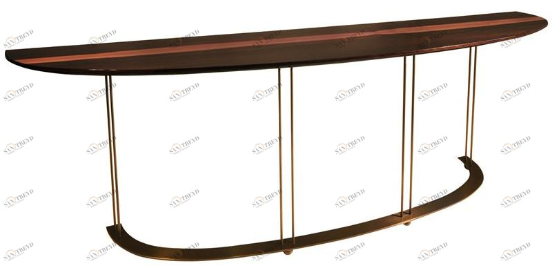 Garbarino Консоль в форме полумесяца из черного дерева Aureola Aur c3 