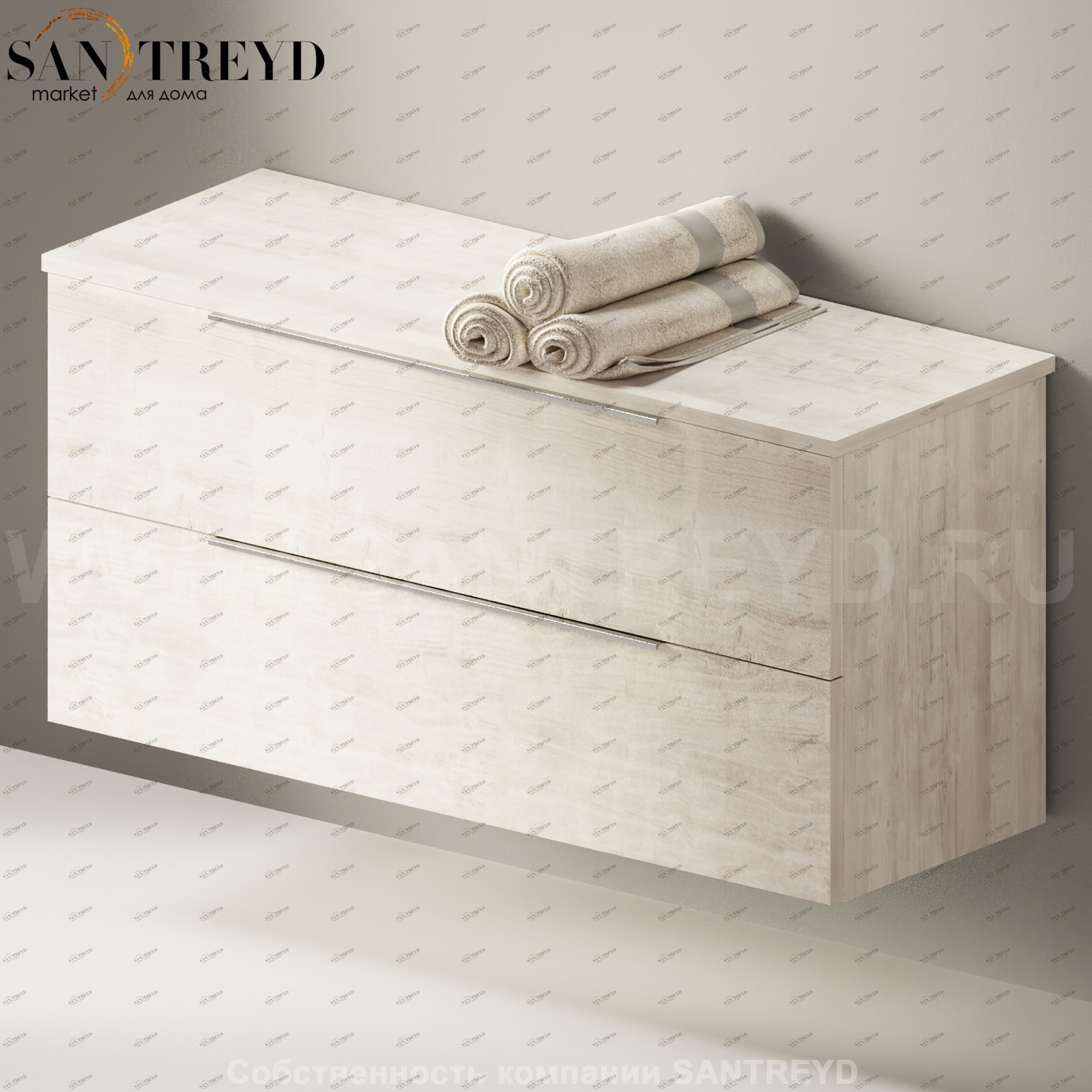 Flaminia BOX Настенная тумба 105 см с 2-мя ящиками BX436.WR Ceramica Flaminia BX436WR