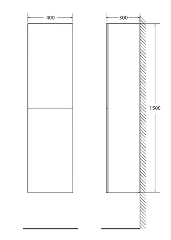 Шкаф подвесной, правосторонний BelBagno REGINA-1500-2A-SC-SV-BLUM-R - Вид №3