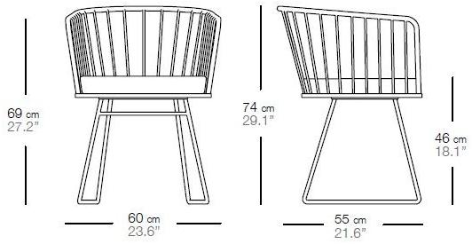 Bivaq Стул с салазками из алюминия с подлокотниками Illa sun-id-1477379 - Вид №11
