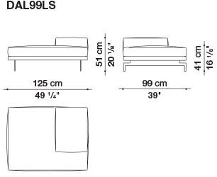 B&B Italia 3-х местный тканевый диван с шезлонгом Dock sun-id-1355318 - Вид №147