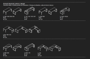 Секционный прямоугольный рабочий стол