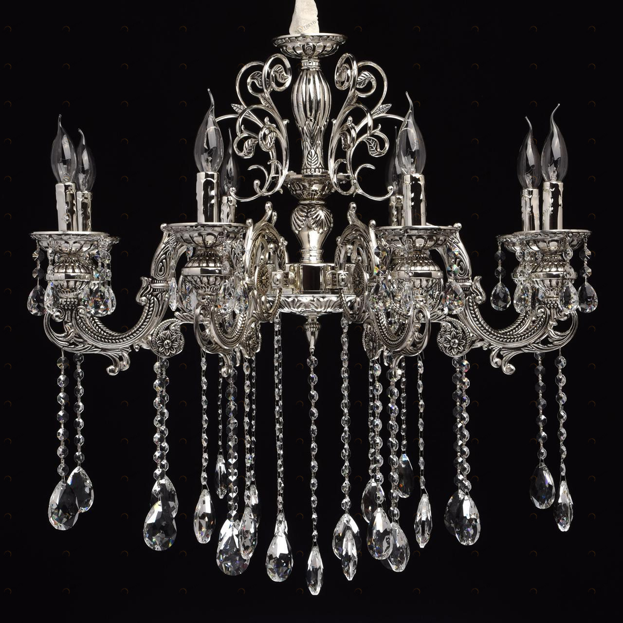 Подвесная люстра MW-Light Селена 10 482013708 MW-LIGHT ДИЗАЙНЕРСКИЕ, СЕЛЕНА 186204 Серебро 