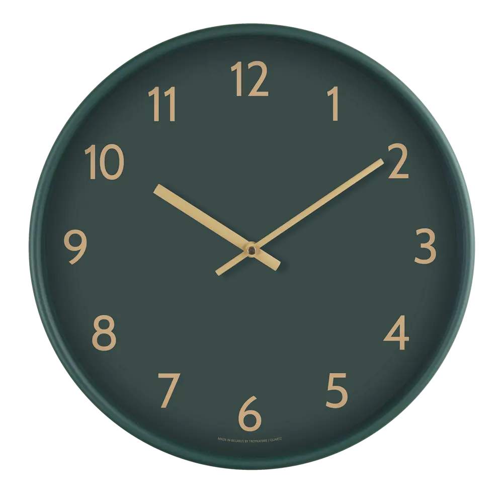 Настенные часы TROYKATIME круглые темно-бирюзовые Ø30 см 89441228 STLM-1581754