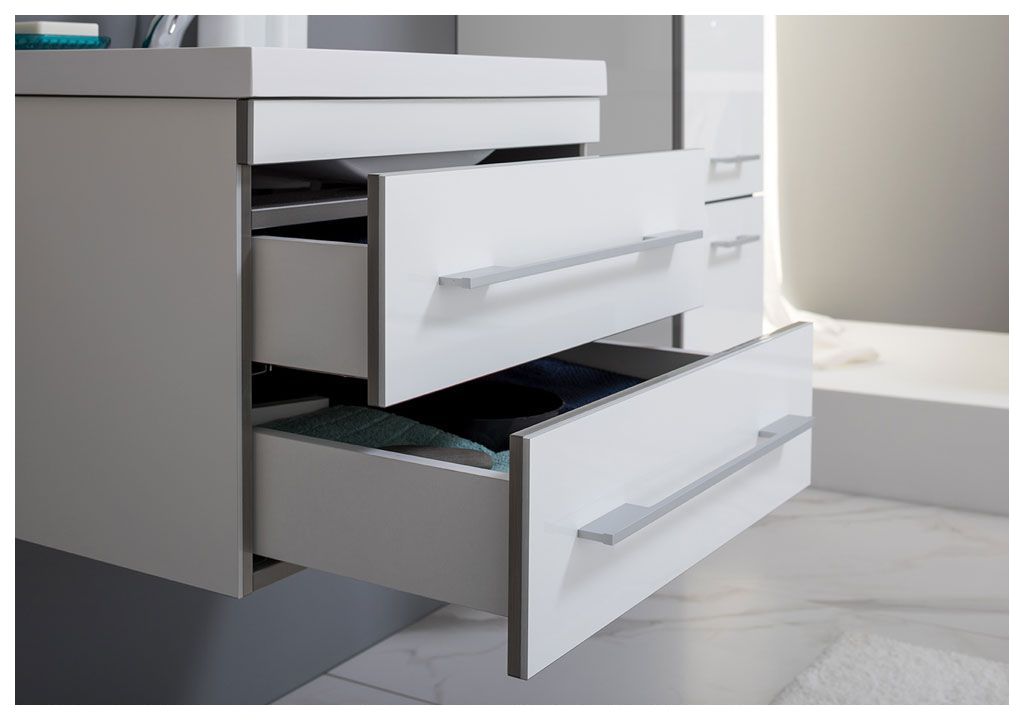 Тумба под раковину Aquanet Верона 58 белый (подвесная 2 ящика) sun-id-270471 - Вид №9