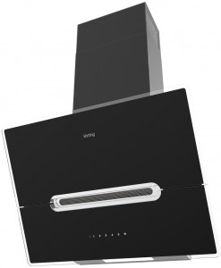 KHC 61950 GXN Вытяжки / наклонная, ширина 60 см, электронное сенсорное управление touch, 5 режимов, 950 м3/ч., таймер, 2 алюминиевых жировых фильтра, пульт ду, led освещение, черное стекло + нерж сталь Korting