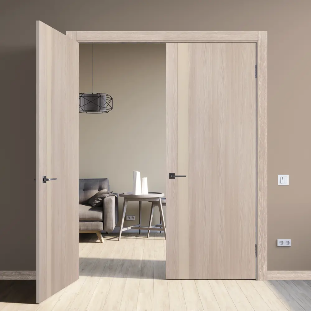 Дверь межкомнатная со стеклом Мирра 70x200 см Hardflex цвет ясень бора с замком и петлями 82672897 STLM-2094399 МАРИО РИОЛИ  - Вид №6