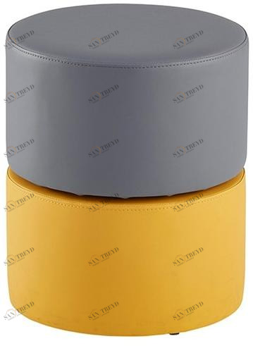 B&T Design Круглый кожаный пуф sun-id-1370658