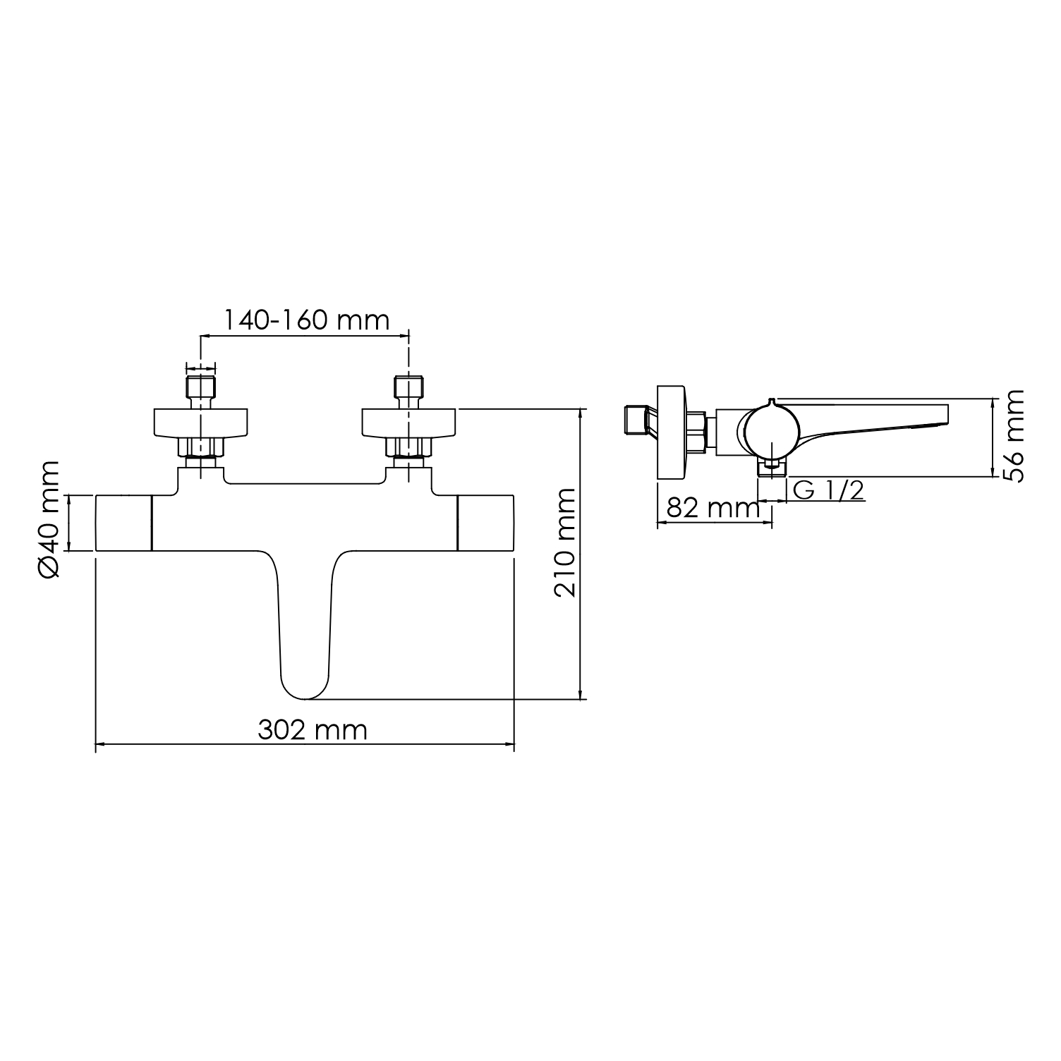 7411 Thermo Elbe Термостатический смеситель для ванны WasserKRAFT Elbe 7400  - Вид №2