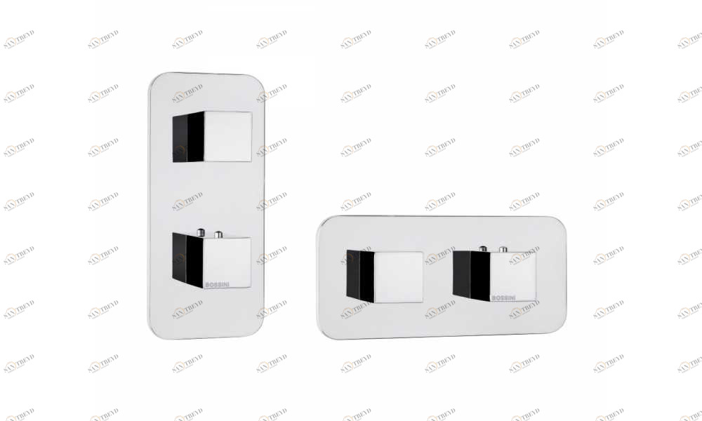 Z032202 + Z030204 000 Смеситель & запорный кран Cube - 1 Outlet LP BOSSINI 