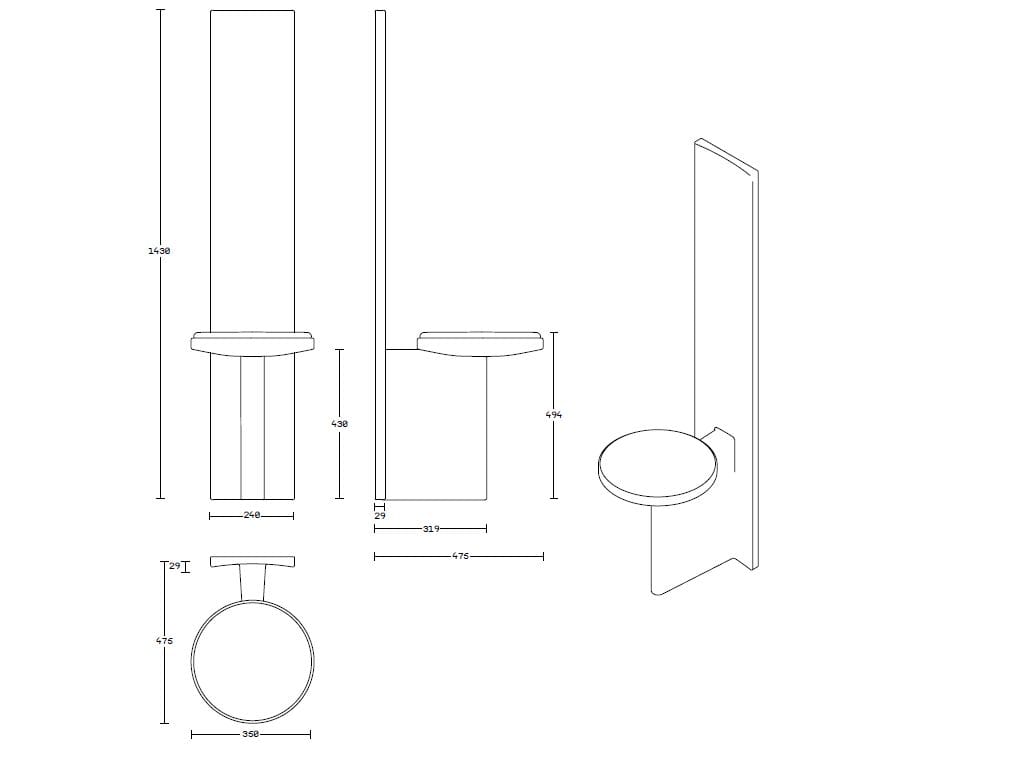 Обшивка / бетонный стул PULKRA поза ARCH-00068843 - Вид №9
