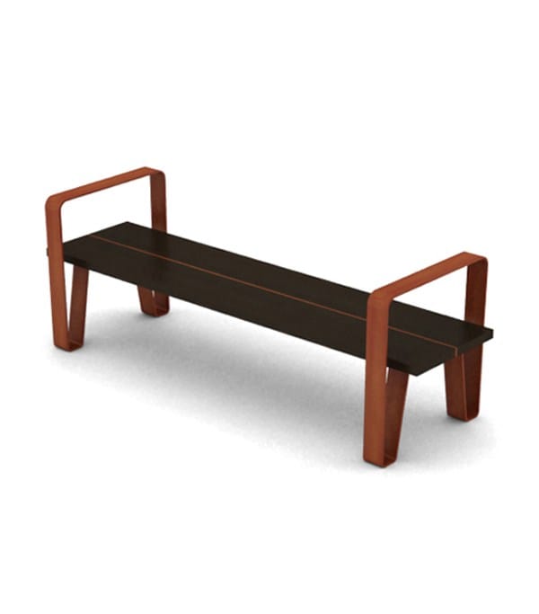 Стальная и деревянная скамья без спинки LAB23 COURT ARCH-00068054 - Вид №33