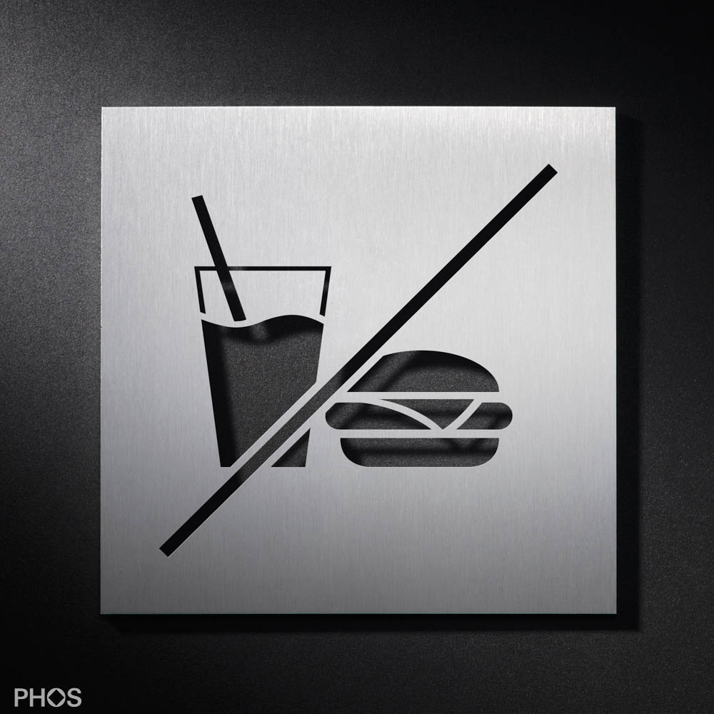 PS6501 Знак пиктограммы есть и пить / есть запрещено, 16 x 16 см PHOS 