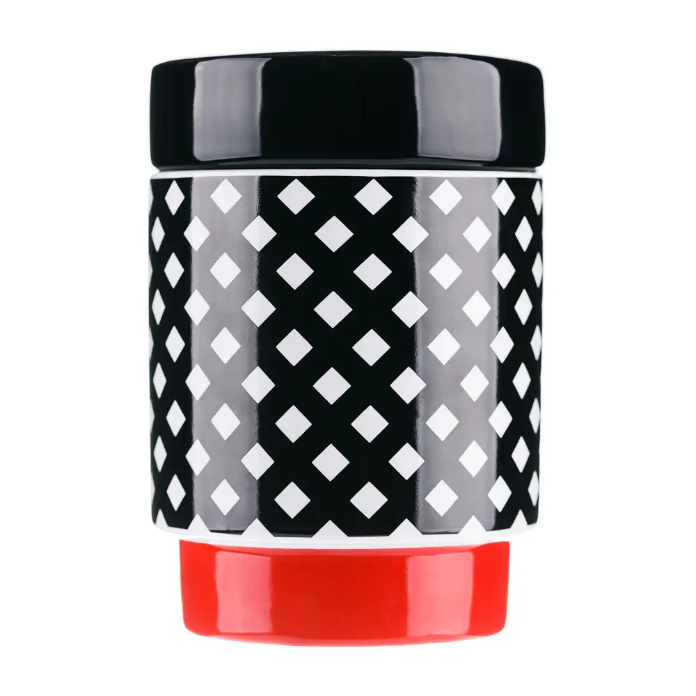 Контейнер для ватных палочек Moroshka Memphis цвет чёрный/белый/красный STLM-2013167 - Вид №1