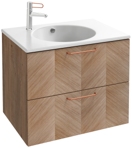 EB2521-R7-M90 Тумба под столешницу 70 см, 2 ящика, бронзовая ручка JACOB DELAFON ODÉON RIVE GAUCHE