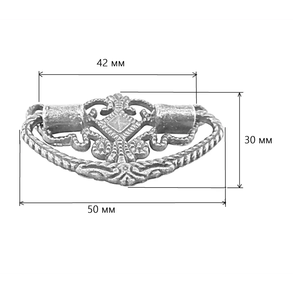 Мебельная ручка-скоба декоративная 057 30х50 см бронза 2 шт ЛЕВША STLM-2195149 - Вид №3