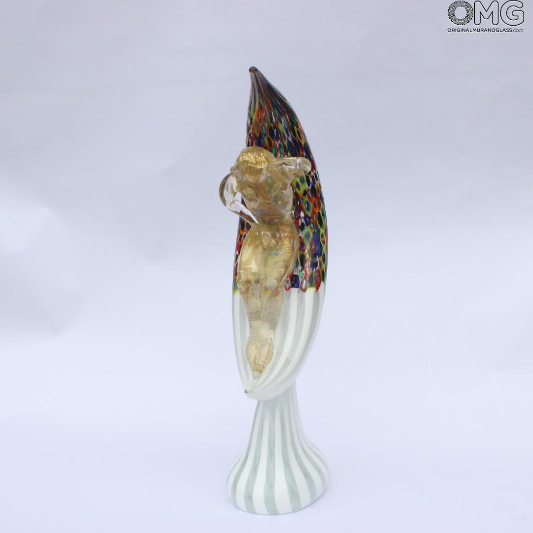 2092 ORIGINALMURANOGLASS Скульптура "Венера на луне" - муранское стекло и муррины 16 см  - Вид №1