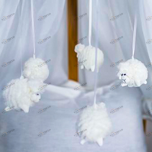 Мобиль на кроватку "Овечки" ELLIPSE  351688 Белый Santreyd 