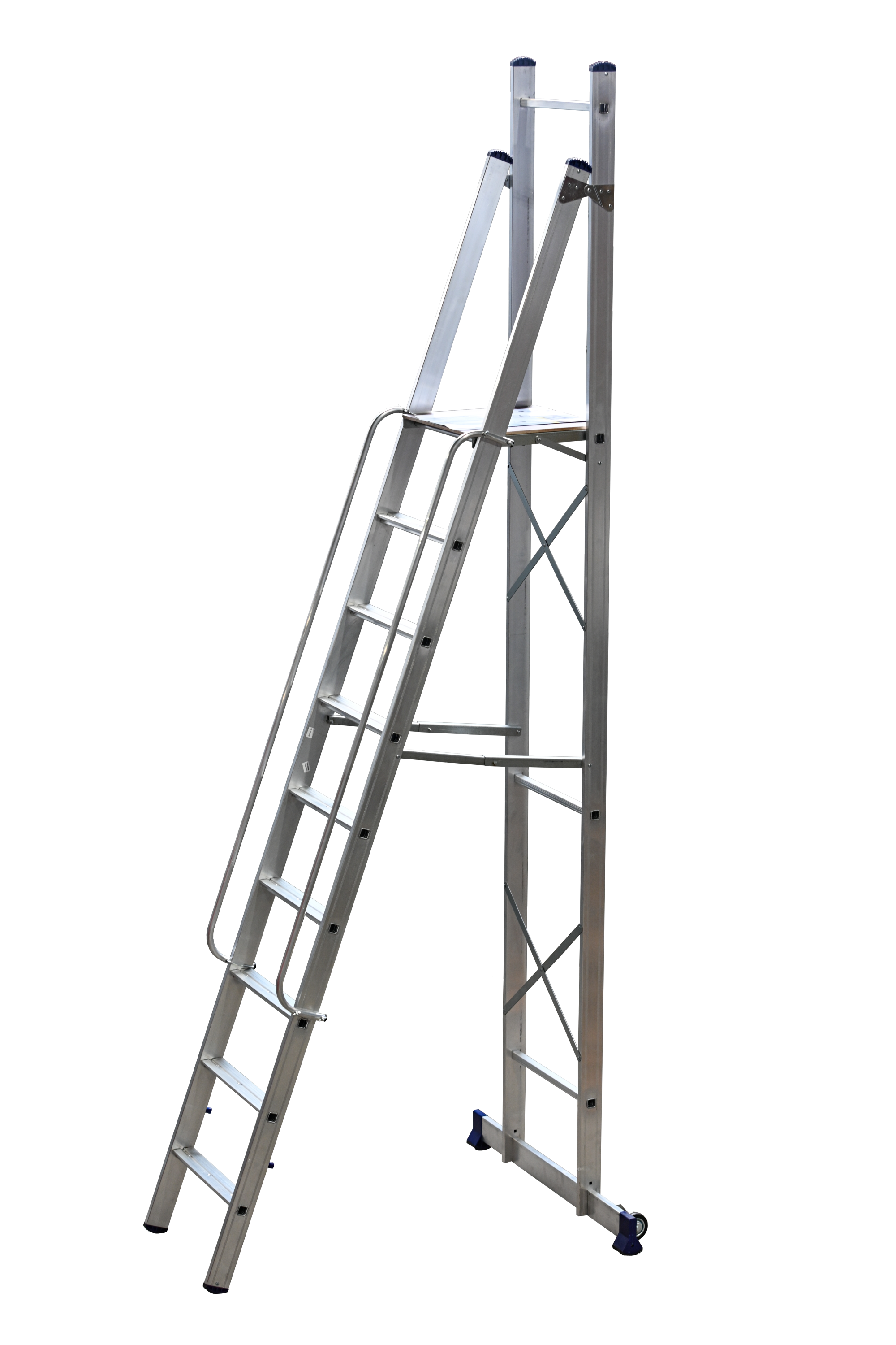 Стремянка -помост, профессиональная 9ст ALUMET APE 1409 - Вид №1