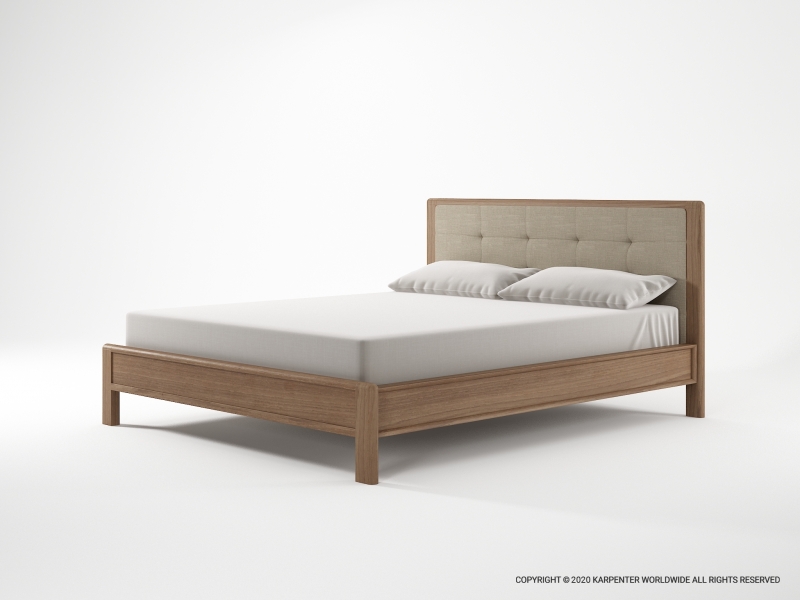 597_1259 Двуспальная кровать без ящика с тканью he Karpenter Circa17 - Вид №1