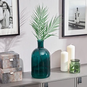 Ваза бутылочная 2 стекло цвет изумруд 32 см