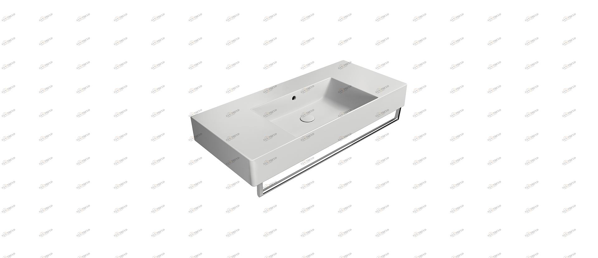 9451109 Подвесная раковина настенная овальная GSI ceramica  белая 