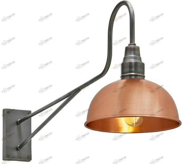 Industville Настенный светильник с несъемным кронштейном из меди и латуни  La-dwl8-c-ph 